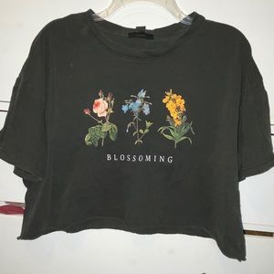 Forever 21 “Blossoming” Cropped Tee
